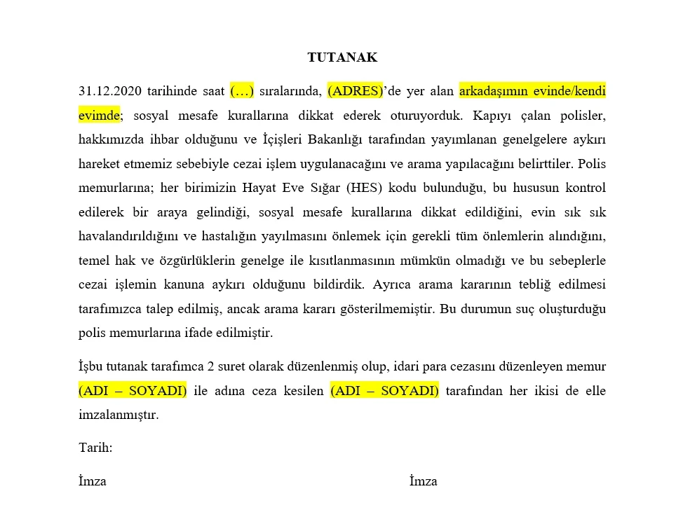 Tutanak Nasıl Yazılır?