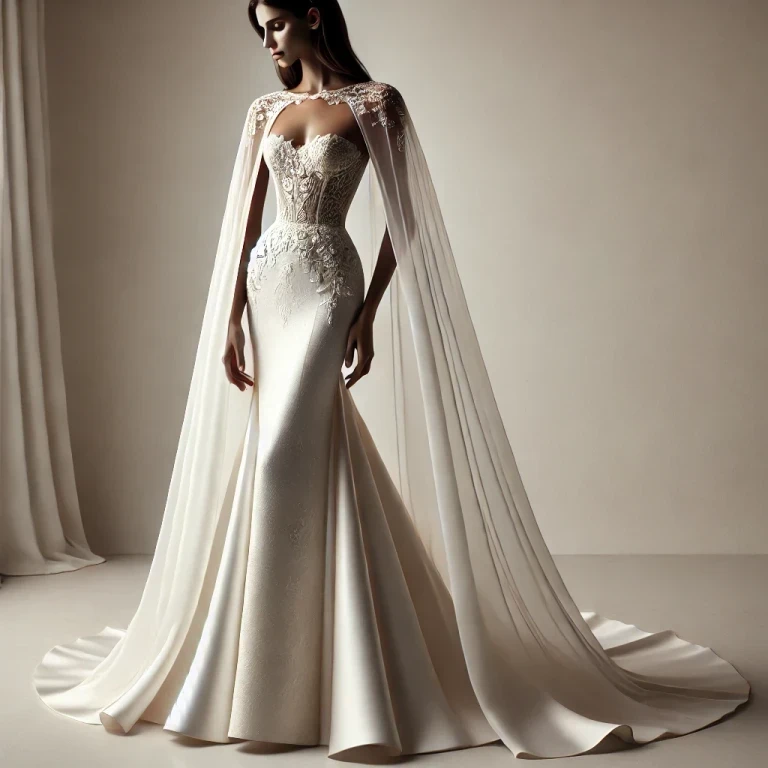 Pelerinli Gelinlik Modelleri