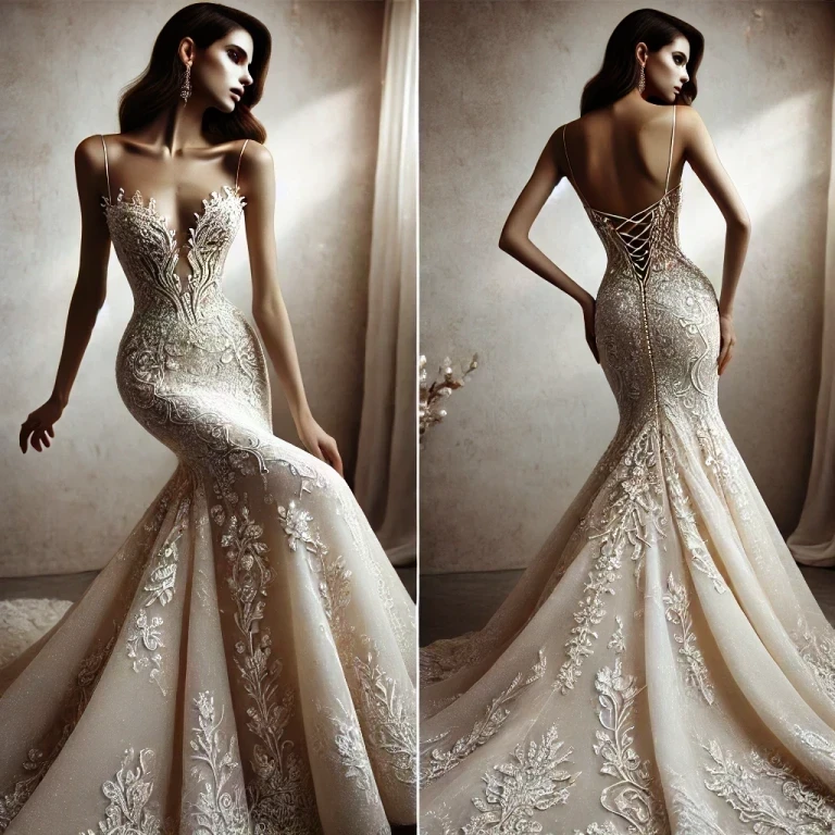 Beyaz Nişan Elbisesi