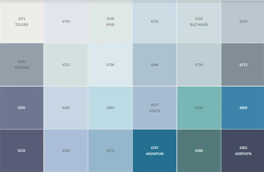 Yağlı Boya Renkleri ve 10-20 kg Fiyat Bilgileri