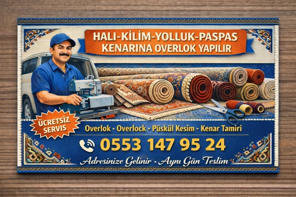 Desen Halı Overlok
