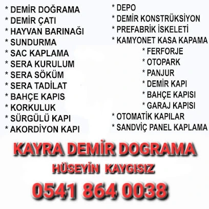 Kayra Demir Dograma Çelik Çatı Ferforje Korkuluk