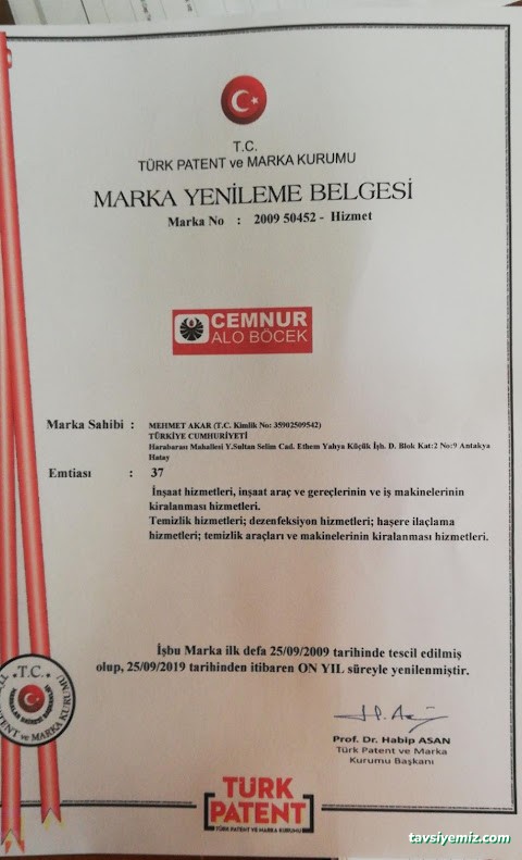 Hatay Alo Böcek İlaclama Ve Dezenfeksiyon