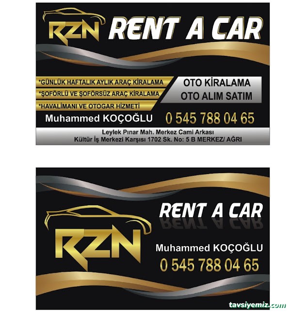 Ağrı Rzn Rent A Car- Ağrı Araç Kiralama-Oto Kiralama Ağrı