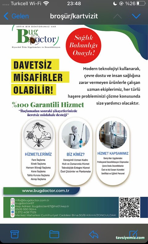 Bug Doctor İlaçlama Zonguldak