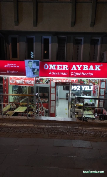 Afyon Yeşilyol Meşhur Adıyaman Çiğ Köftecisi Ömer Aybak