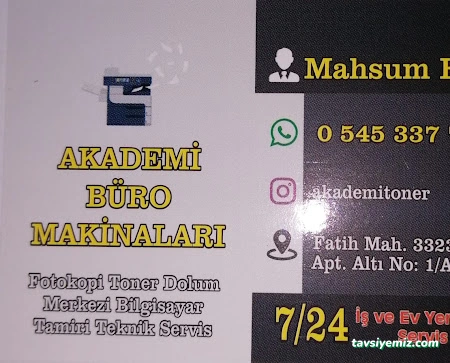 Akademi Büro Makinaları Bilişim Fotokopi Tamir Toner Dolum Merkezi Teknik Servis
