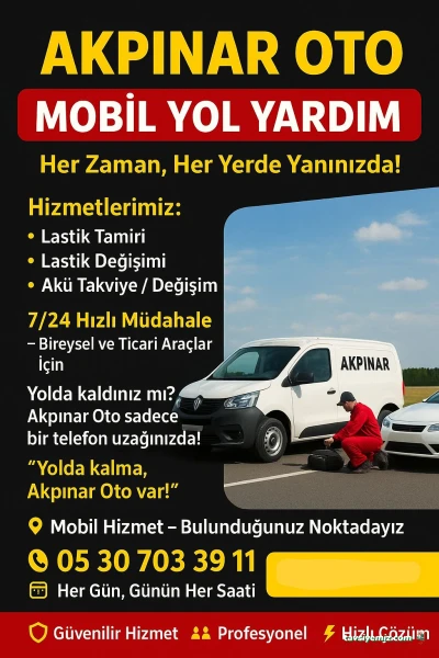 Akpınar Group Antalya Mobil Oto Lastik Tamiri 7/24