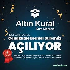 Altın Kural Çanakkale Lgs Kursu