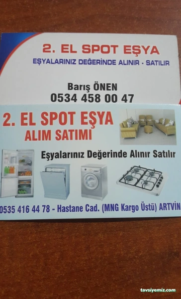 Artvinde 2 El Eşya Spot
