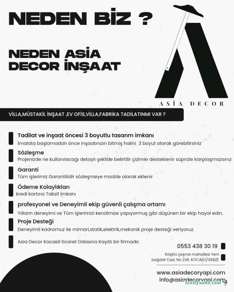 Asia Decor İnşaat Hafriyat Ve Turizm Ticaret.