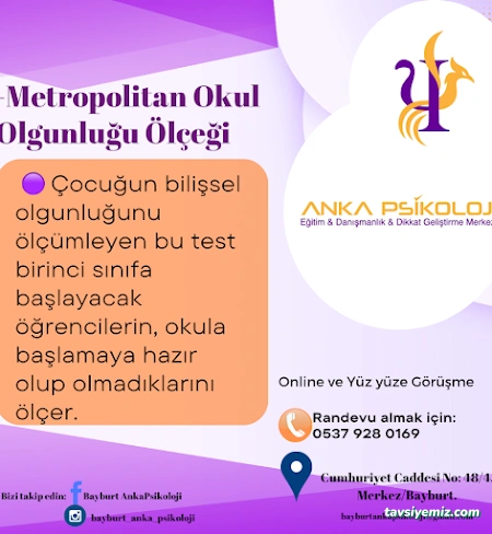 Bayburt Anka Psikoloji- Eğitim&Danışmanlık& Dikkat Geliştirme Merkezi