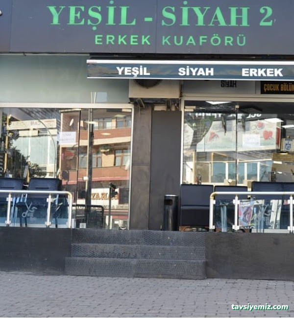 Yeşil Siyah Erkek Kuaforü