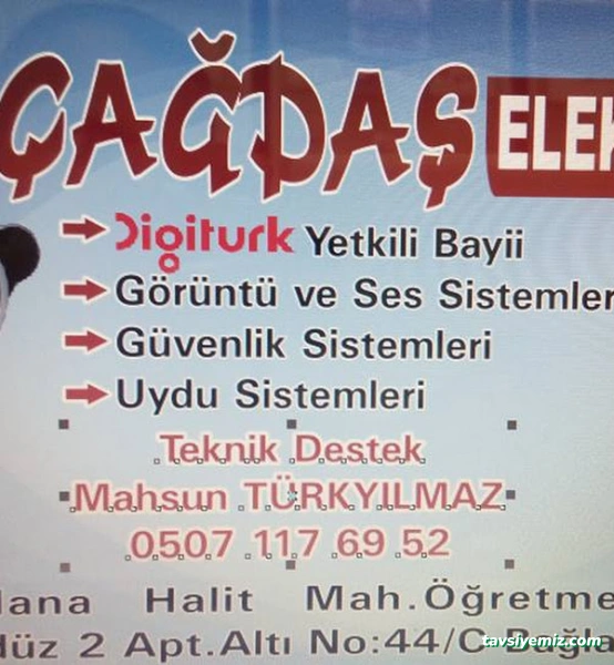 Çağdaş Elektronik (Güvenlik Sistemleri, Tv Tamiri, Çanak Anten, Oto Teyp)