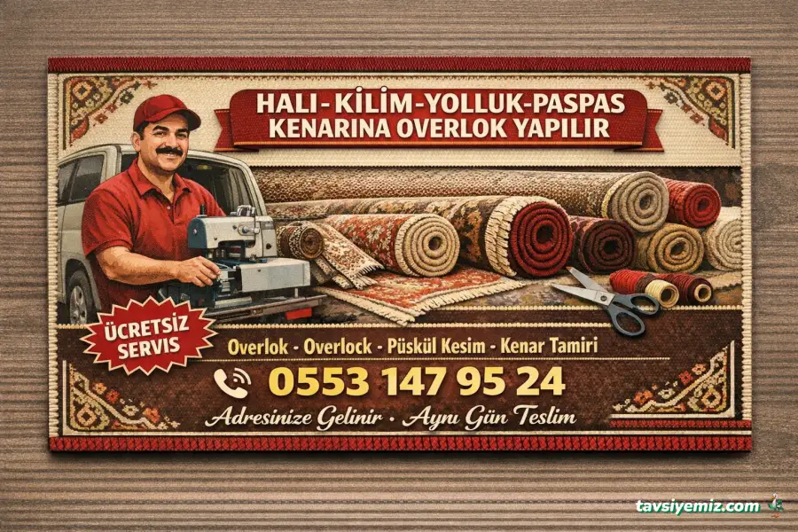Desen Halı Overlok