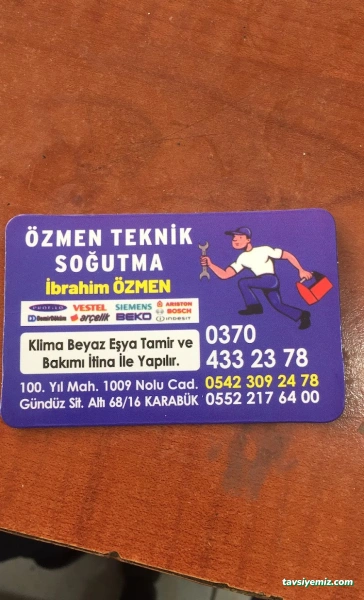 Karabük Özmen Teknik Soğutma