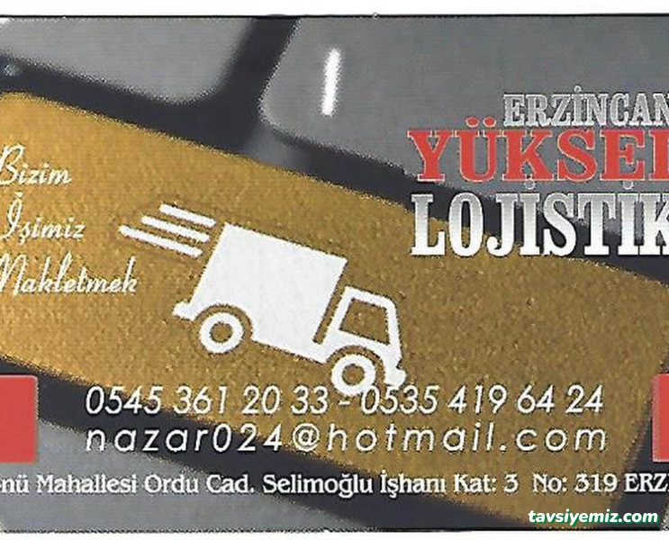 Erzincan Yüksel Lojistik Ve Nakliyat