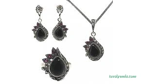 Erzurum Oltutaşı Tesbih Kolye Küpe Bayan Takı Seti