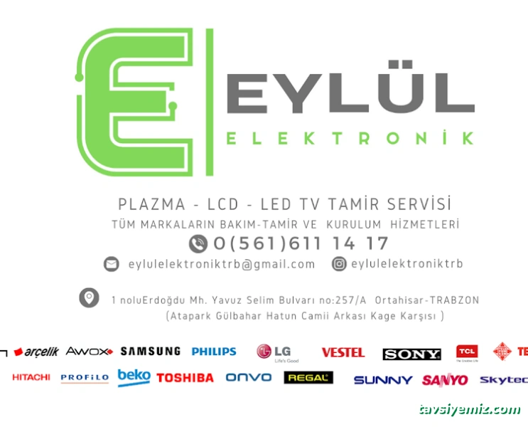 Eylül Elektronik Trabzon Televizyon Tv Tamir Servisi