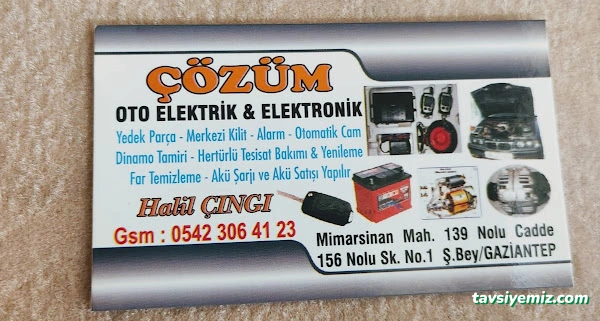 Gaziantep Oto Elektrik Ve Yol Yardımı