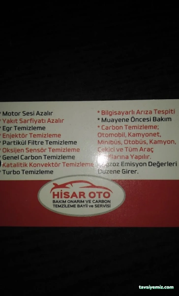 Hisar Oto | Edirne Egzoz Partikül Filtresi Temizleme