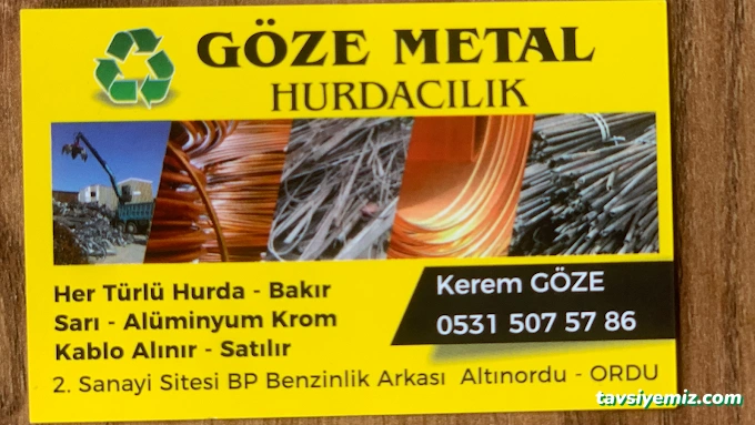 Hurdacı Göze Hurdacılık