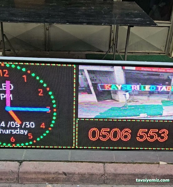 Kayseri Ledli Tabela.video Ekran.kayan Yazi.neon Tabela.araç İçi Esnek Led Sistemleri