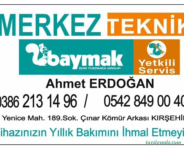 Kırşehir Baymak Yetkili Servis | Merkez Isıtma Soğutma