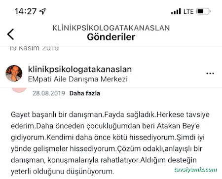 Klinik Psikolog & Aile Danışmanı Atakan Aslan