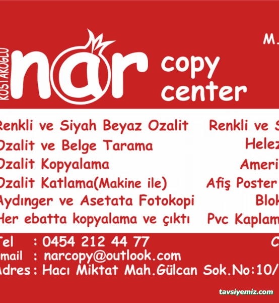 Kostakoğlu Nar Copy Center
