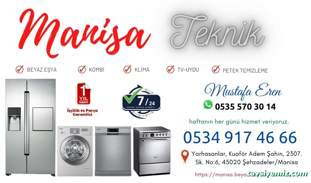 Manisa Beyaz Eşya Tamirci Servisi