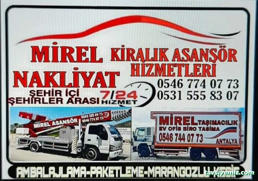 Mirel Evden Eve Asansörlü Taşımacılık