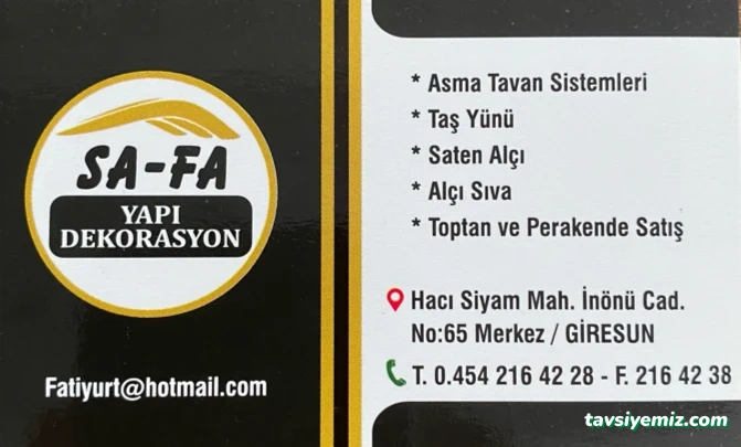 Sa-Fa Yapı Dekorasyon