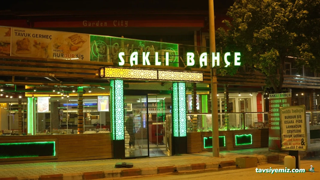 Saklı Bahçe Burdur Şiş Izgara Kahvaltı Cafe Mutfak Oyun Salonu Canlı Müzik