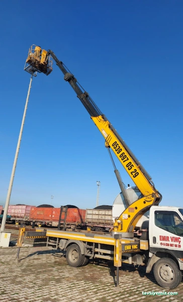 Samsun Emir Vinç Kiralama - Sepetli Vinç, Kiralık Vinç, Saatlik Vinç Kiralama