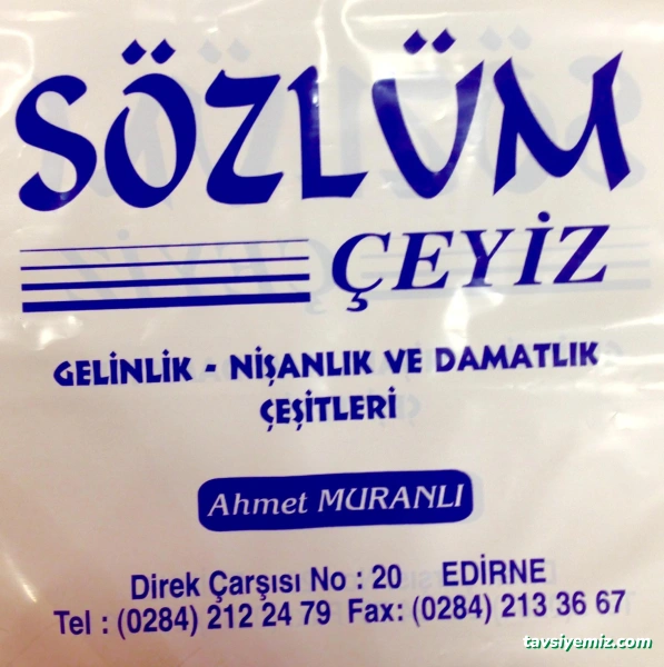 Sözlüm Çeyiz Mağazası