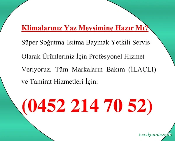 Süper Soğutma-Isıtma Baymak Yetkili Servis Ordu