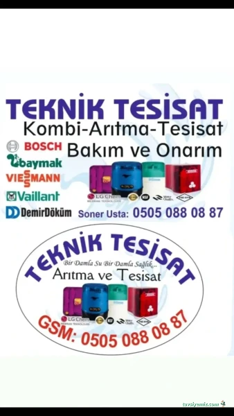 Teknik Tesisat Su Arıtma Kombi Bakım Onarım