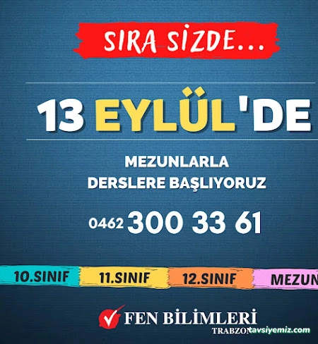 Trabzon Fen Bilimleri Özel Öğretim Kursu
