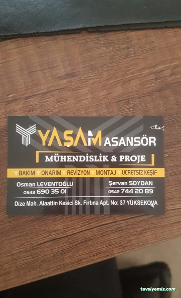 Yaşam Asansör Mühendislik Ve Proje