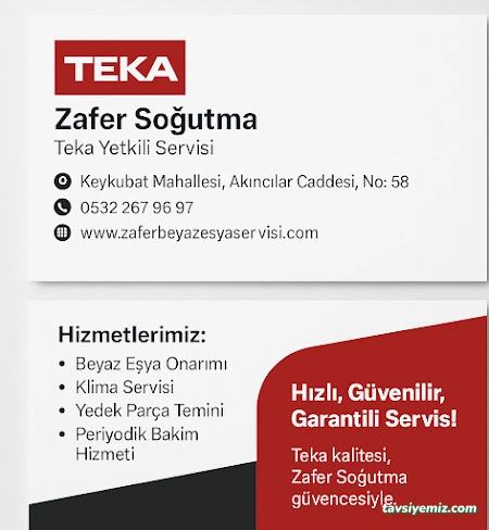Zafer Soğutma Miele Yetkili Servis Teka Yetkili Servis Çetintaş Evii Yetkili Servis Termikel Yetkili Servis